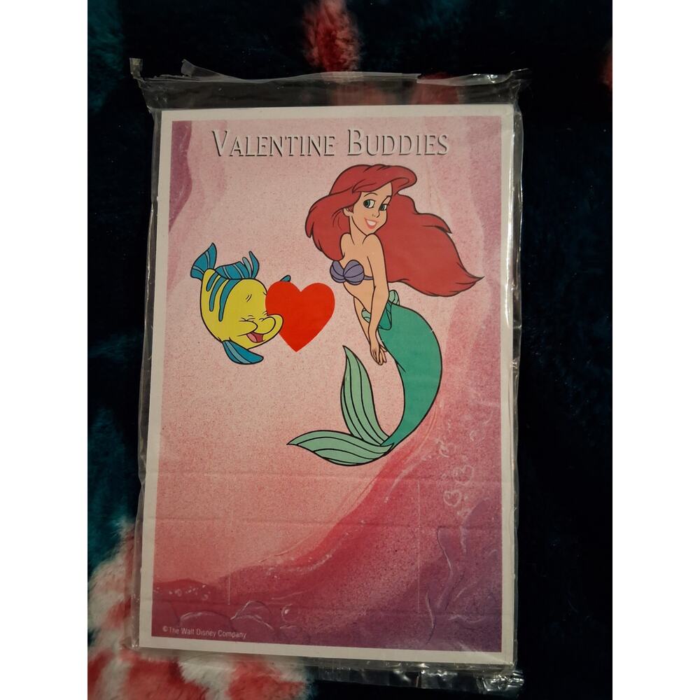 Vtg Rare 1991 Disney little mermaid Ariel valentines nos pk of 15